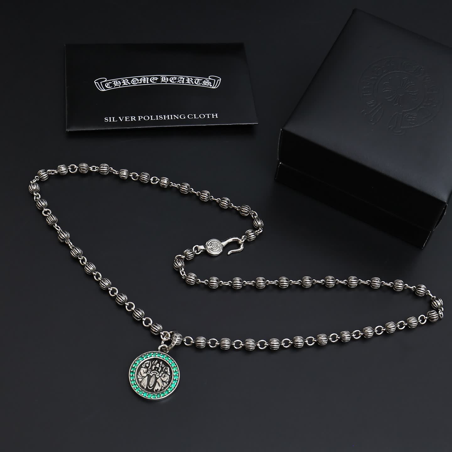 Chrome Hearts Classic Heart Silver & Gold Plated Medallion Necklace